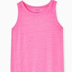 TORRID CREW TANK TOP hot pink 0x